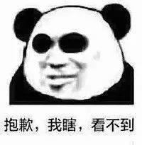 熊猫头戴墨镜假装看不见 表情包