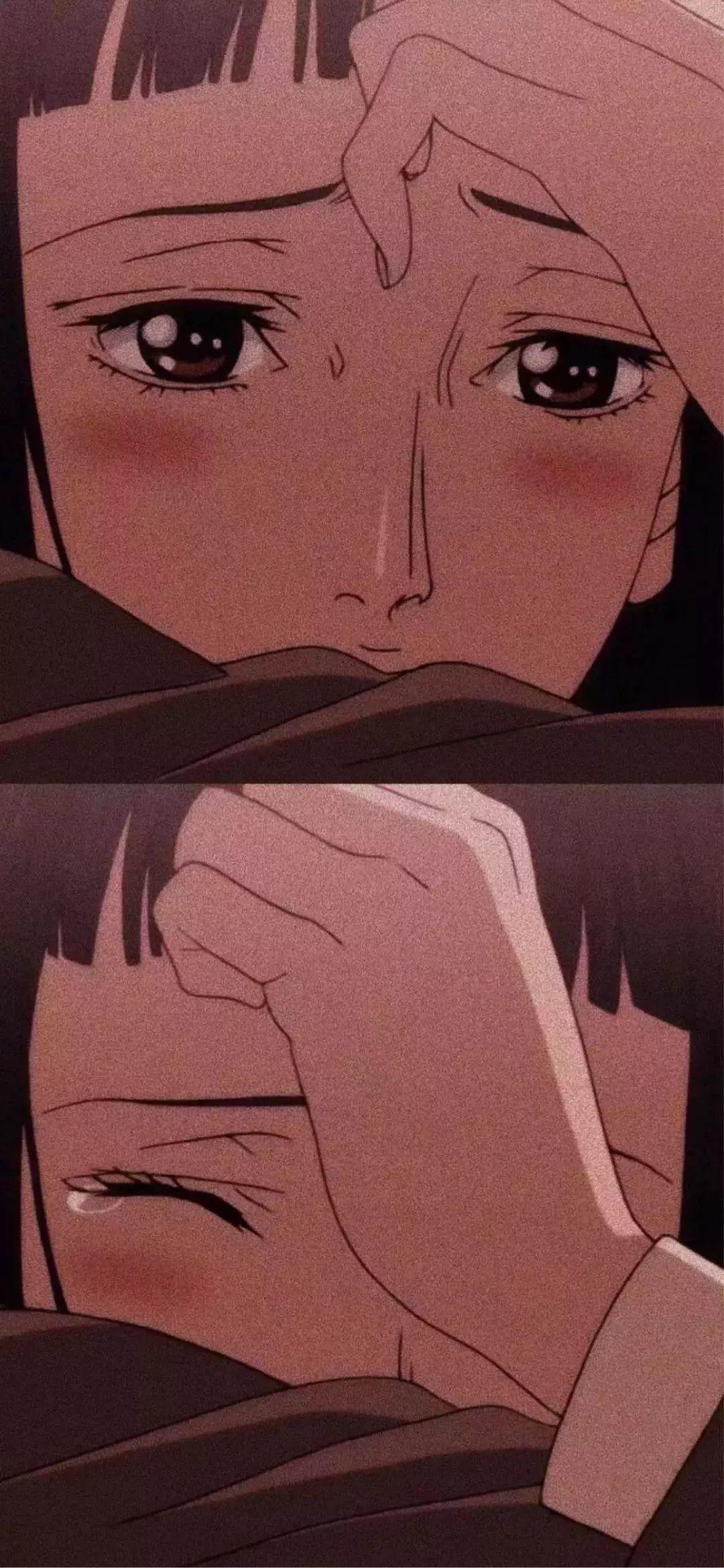 动漫女孩悲伤流泪瞬间 壁纸