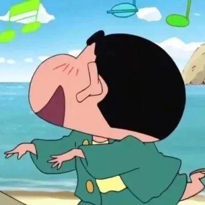 蜡笔小新海边开心唱歌 - 动漫头像