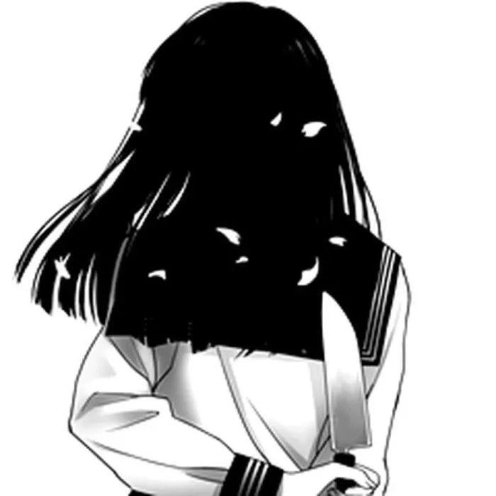 黑脸拿刀的动漫JK少女 - 动漫头像