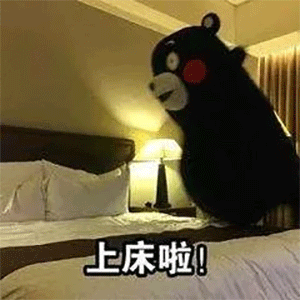 熊本熊喊你上床睡觉啦 表情包