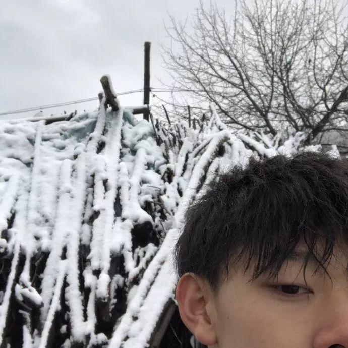 雪天里的半张脸自拍 头像