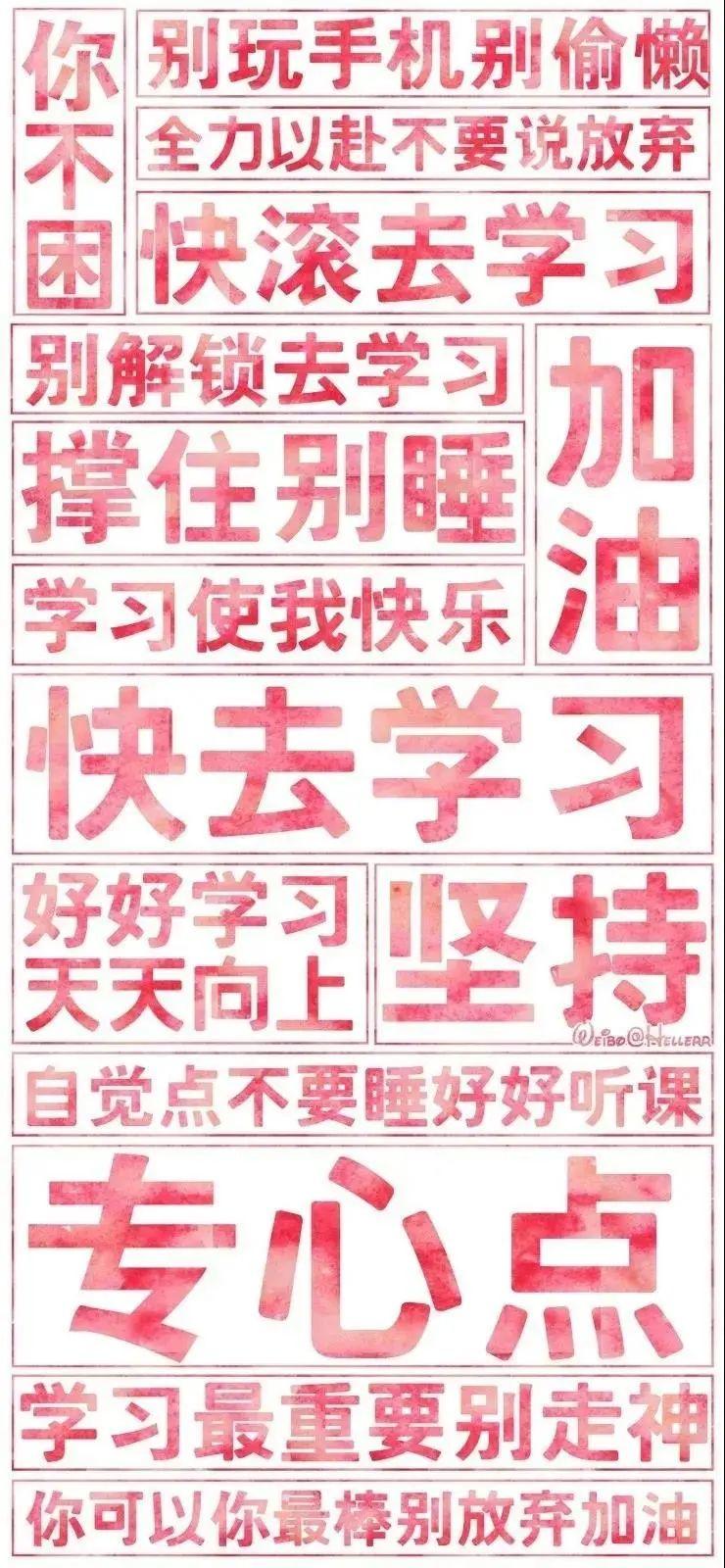 快滚去学习别玩手机偷懒 - 文字梗壁纸