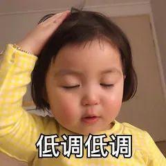小女孩捂头闭眼说低调低调 表情包