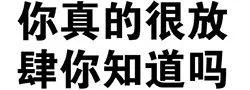 你真的很放肆你知道吗 - 文字梗表情包