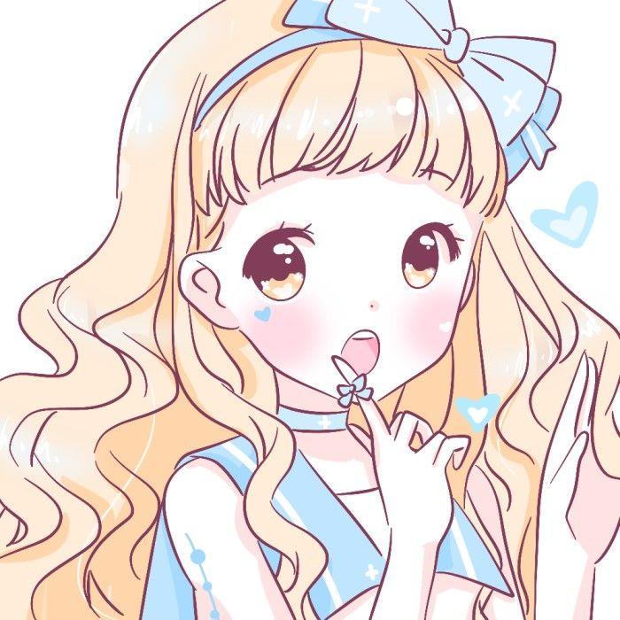 可爱金发少女害羞捂嘴 头像