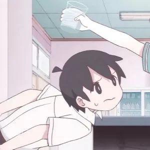 动漫男生趴在桌上无奈举杯 头像