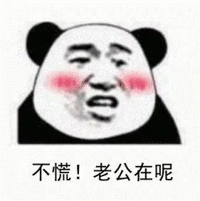 不慌老公在呢熊猫头霸气护妻 表情包