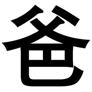 简单粗暴的一个爸字 表情包