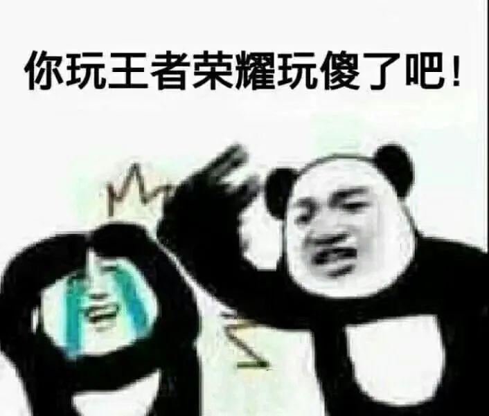 熊猫头怒斥你玩王者玩傻了 表情包