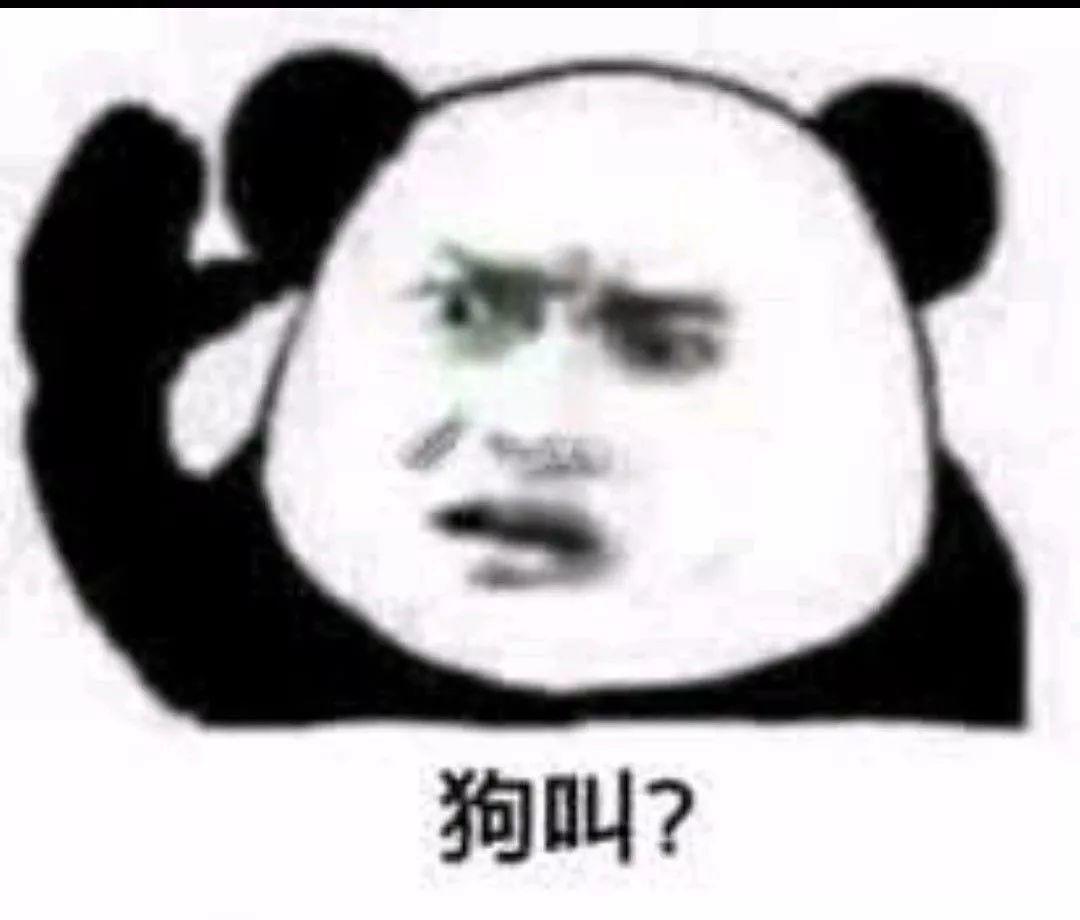 熊猫头疑惑配文狗叫表情包 表情包