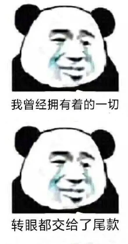 曾经拥有一切转眼交给尾款 表情包