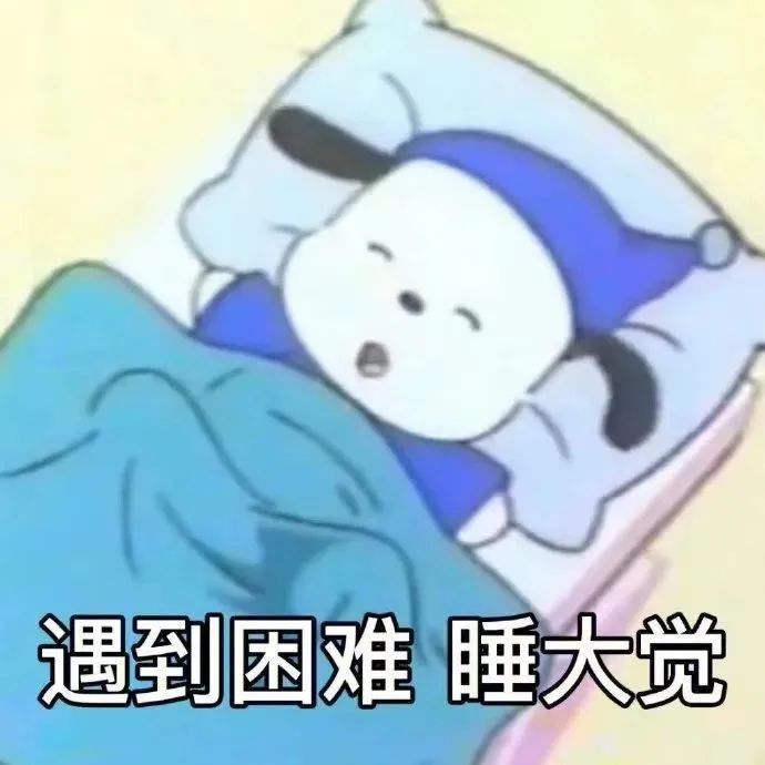遇到困难睡大觉的帕恰狗 - 卡通IP表情包