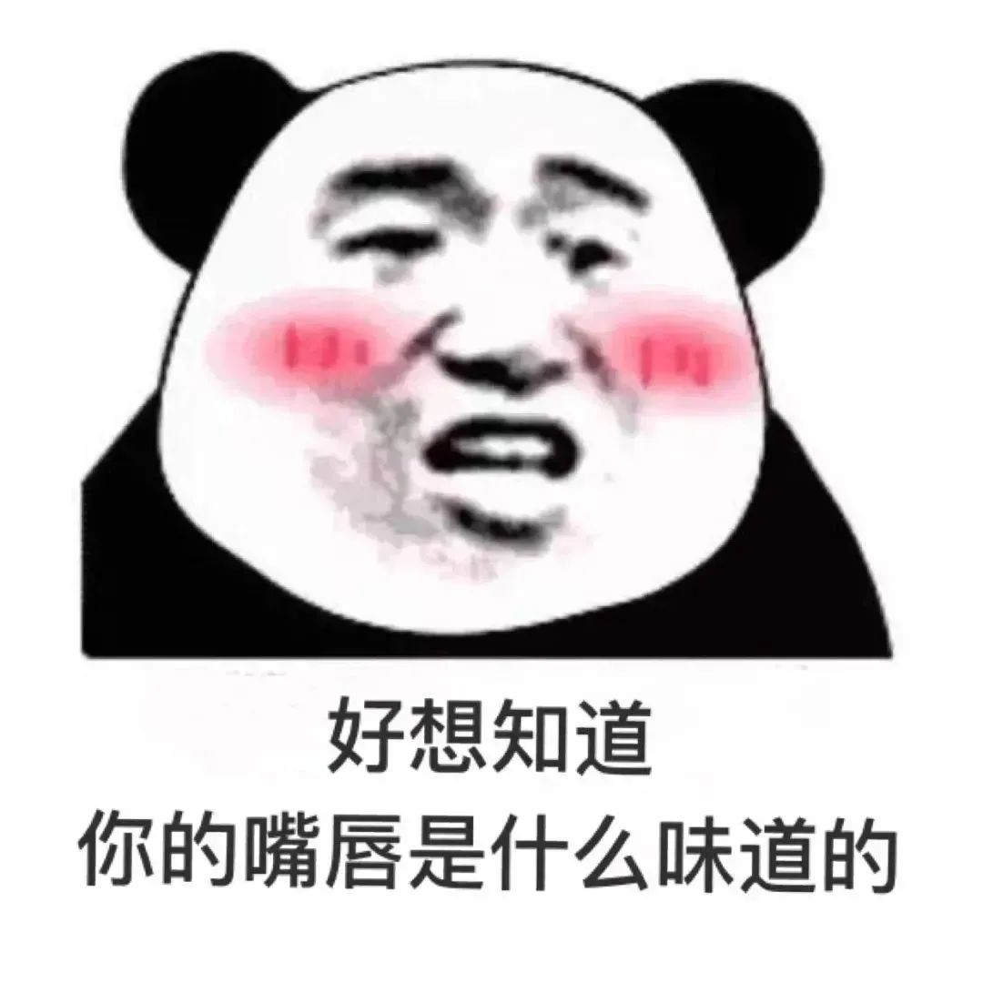 好想知道你嘴唇是什么味道 - 熊猫头表情包