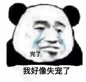 熊猫头流泪感叹完了我好像失宠了 表情包